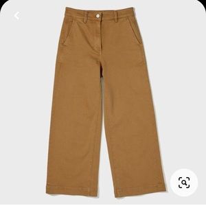 Everlane the Wide Leg Crop Pant, Ochre, size 4